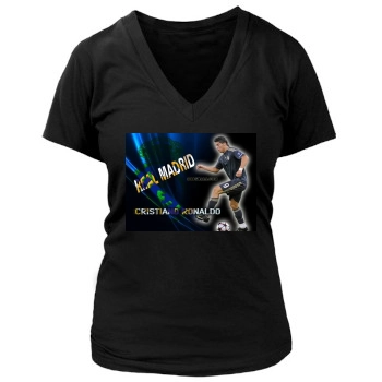 Cristiano Ronaldo Women's Deep V-Neck TShirt