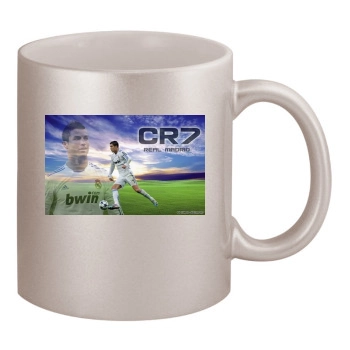 Cristiano Ronaldo 11oz Metallic Silver Mug