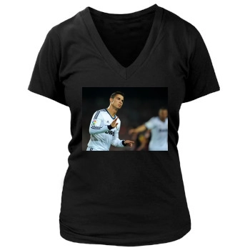 Cristiano Ronaldo Women's Deep V-Neck TShirt