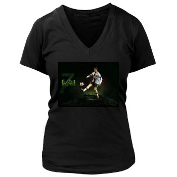 Cristiano Ronaldo Women's Deep V-Neck TShirt