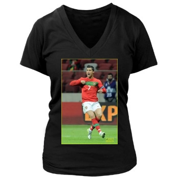 Cristiano Ronaldo Women's Deep V-Neck TShirt