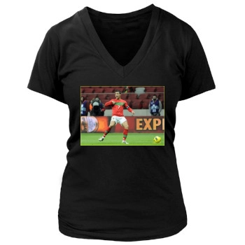 Cristiano Ronaldo Women's Deep V-Neck TShirt