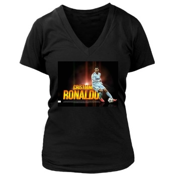 Cristiano Ronaldo Women's Deep V-Neck TShirt