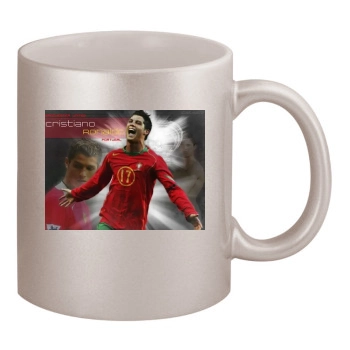 Cristiano Ronaldo 11oz Metallic Silver Mug