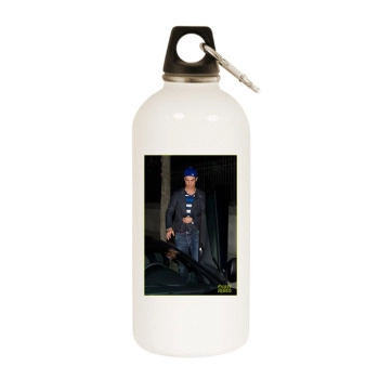 Cristiano Ronaldo White Water Bottle With Carabiner