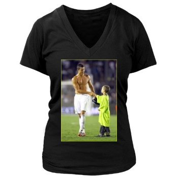 Cristiano Ronaldo Women's Deep V-Neck TShirt