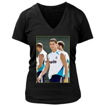 Cristiano Ronaldo Women's Deep V-Neck TShirt