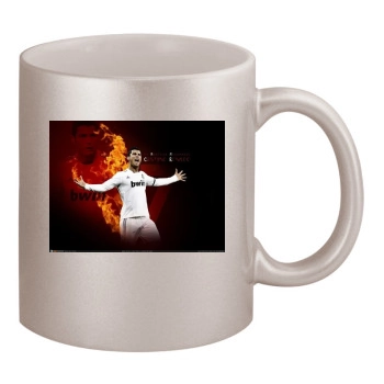 Cristiano Ronaldo 11oz Metallic Silver Mug