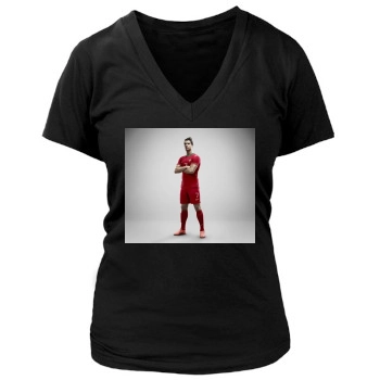 Cristiano Ronaldo Women's Deep V-Neck TShirt