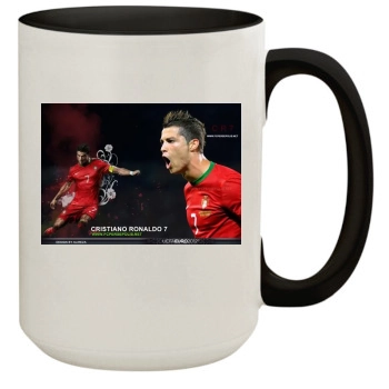 Cristiano Ronaldo 15oz Colored Inner & Handle Mug