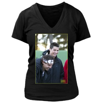 Cristiano Ronaldo Women's Deep V-Neck TShirt