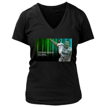 Cristiano Ronaldo Women's Deep V-Neck TShirt