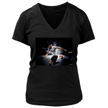 Cristiano Ronaldo Women's Deep V-Neck TShirt