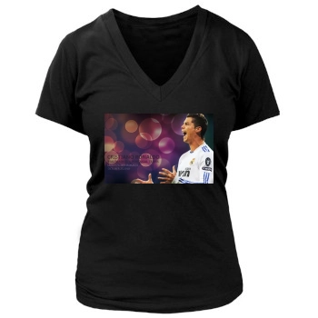 Cristiano Ronaldo Women's Deep V-Neck TShirt