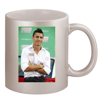 Cristiano Ronaldo 11oz Metallic Silver Mug