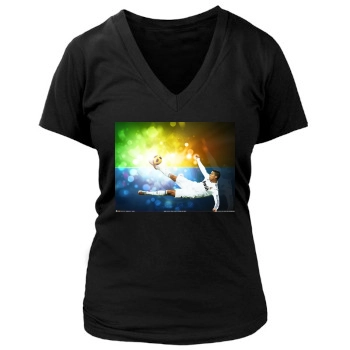 Cristiano Ronaldo Women's Deep V-Neck TShirt