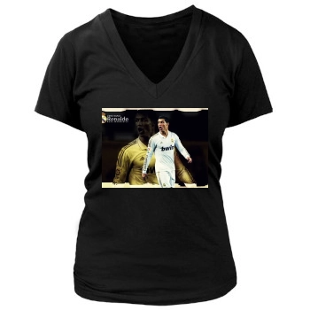 Cristiano Ronaldo Women's Deep V-Neck TShirt