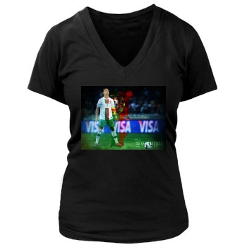 Cristiano Ronaldo Women's Deep V-Neck TShirt