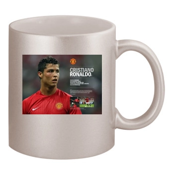 Cristiano Ronaldo 11oz Metallic Silver Mug