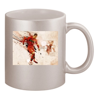 Cristiano Ronaldo 11oz Metallic Silver Mug