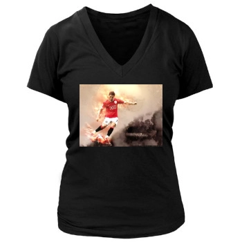 Cristiano Ronaldo Women's Deep V-Neck TShirt