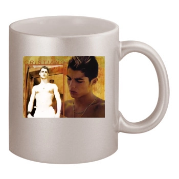 Cristiano Ronaldo 11oz Metallic Silver Mug