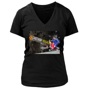 Cristiano Ronaldo Women's Deep V-Neck TShirt