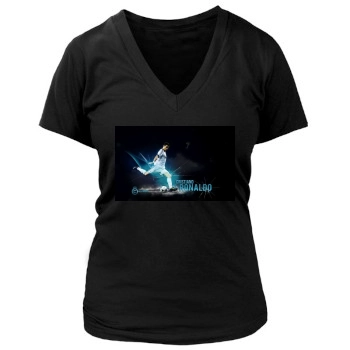 Cristiano Ronaldo Women's Deep V-Neck TShirt