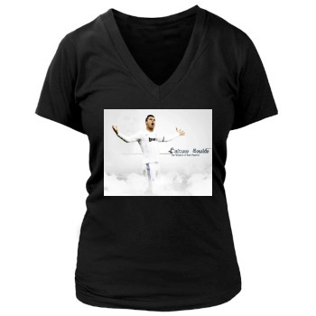 Cristiano Ronaldo Women's Deep V-Neck TShirt