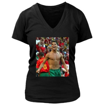 Cristiano Ronaldo Women's Deep V-Neck TShirt