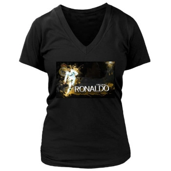 Cristiano Ronaldo Women's Deep V-Neck TShirt