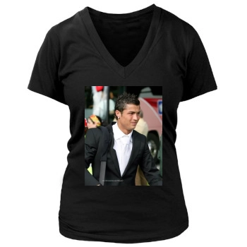 Cristiano Ronaldo Women's Deep V-Neck TShirt