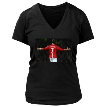 Cristiano Ronaldo Women's Deep V-Neck TShirt