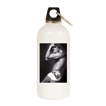 Cristiano Ronaldo White Water Bottle With Carabiner