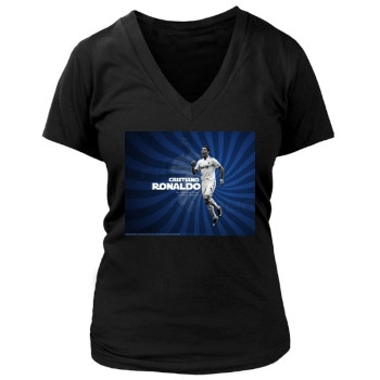 Cristiano Ronaldo Women's Deep V-Neck TShirt