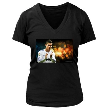 Cristiano Ronaldo Women's Deep V-Neck TShirt