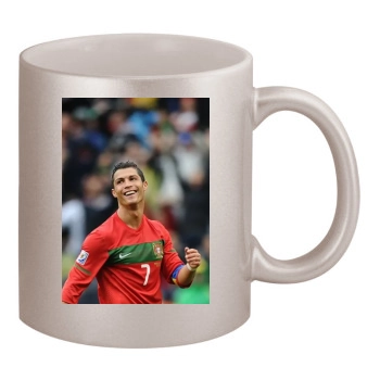 Cristiano Ronaldo 11oz Metallic Silver Mug