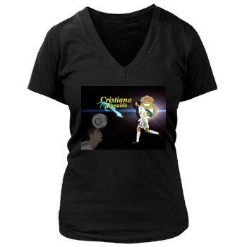 Cristiano Ronaldo Women's Deep V-Neck TShirt