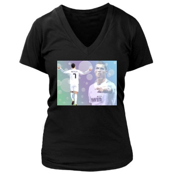 Cristiano Ronaldo Women's Deep V-Neck TShirt