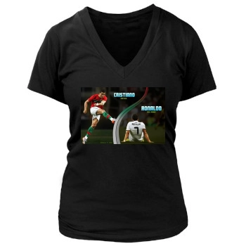 Cristiano Ronaldo Women's Deep V-Neck TShirt