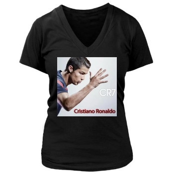 Cristiano Ronaldo Women's Deep V-Neck TShirt