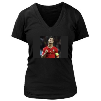 Cristiano Ronaldo Women's Deep V-Neck TShirt