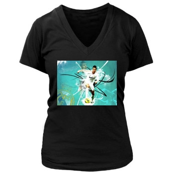 Cristiano Ronaldo Women's Deep V-Neck TShirt