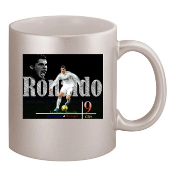 Cristiano Ronaldo 11oz Metallic Silver Mug