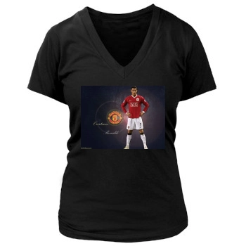 Cristiano Ronaldo Women's Deep V-Neck TShirt