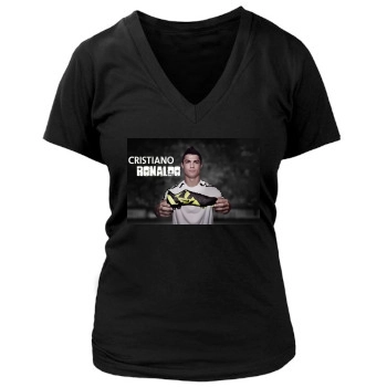 Cristiano Ronaldo Women's Deep V-Neck TShirt