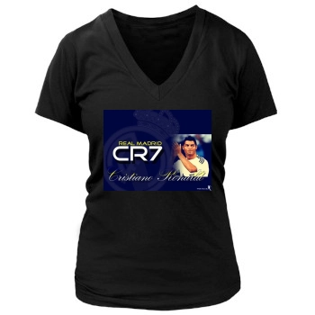 Cristiano Ronaldo Women's Deep V-Neck TShirt