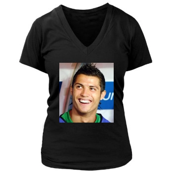 Cristiano Ronaldo Women's Deep V-Neck TShirt