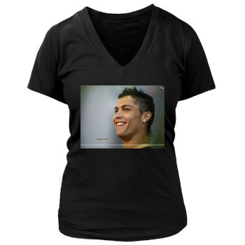 Cristiano Ronaldo Women's Deep V-Neck TShirt