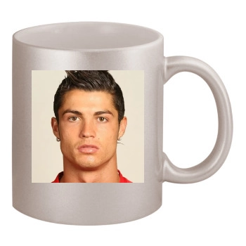 Cristiano Ronaldo 11oz Metallic Silver Mug